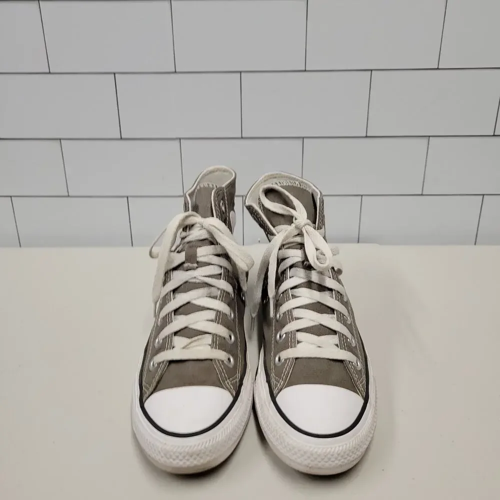 Converse Chuck Taylor All Star High Top Gray Canvas Sneakers Mens 7.5 Womens 9.5